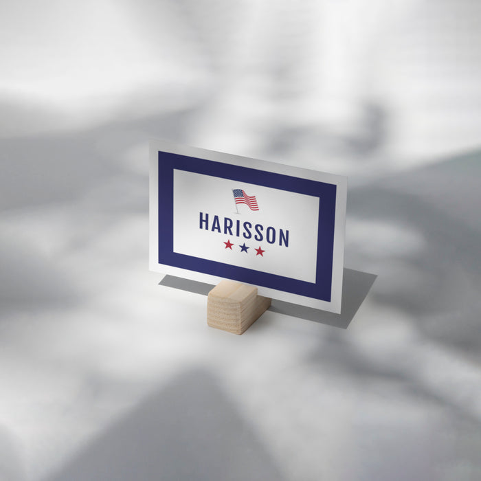 4th of July Party Invitation Patriotic USA Flag Design