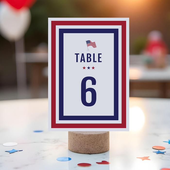 4th of July Party Invitation Patriotic USA Flag Design