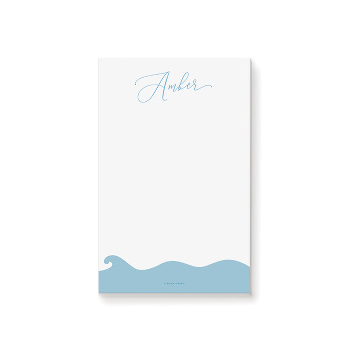 Personalized Notepad with Ocean Waves, Beach Wedding Notepad, Stationery with Beach Waves, Ocean Themed Gifts, Sea Stationery to do List Pad