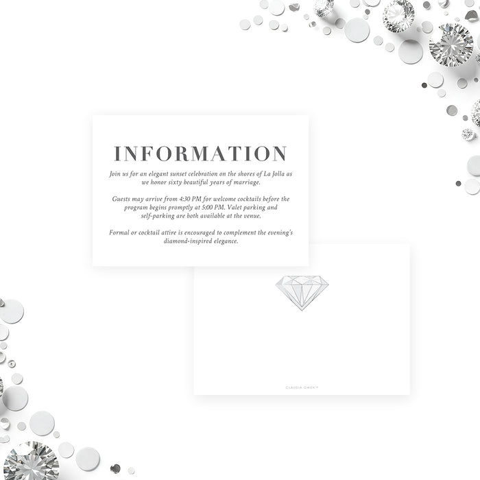 60th Wedding Anniversary Invitation Diamond Ring