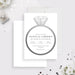 60th wedding anniversary invitation with diamond ring design, classic lettering, gray accents, and personalized celebration details-front-back