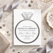 60th wedding anniversary invitation with diamond ring design, classic lettering, gray accents, and personalized celebration details-front