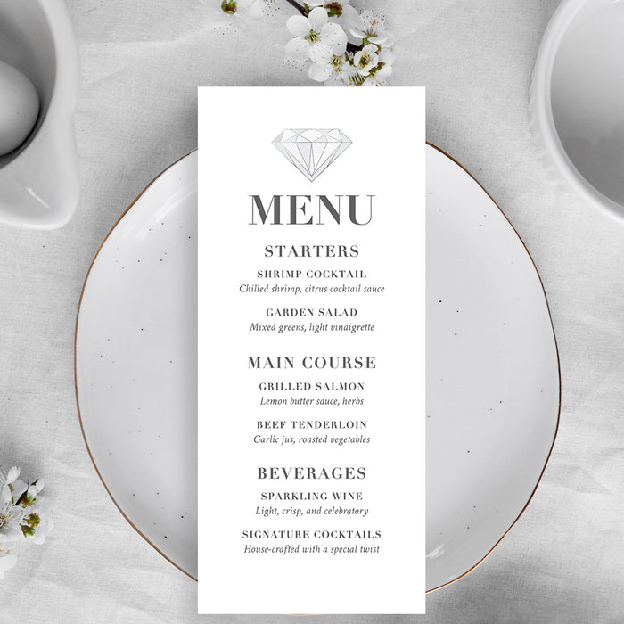 60th Wedding Anniversary Invitation Diamond Ring
