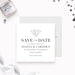 60th diamond wedding anniversary save the date card with jewel-inspired design, elegant monochrome styling, and custom anniversary details-front