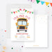 a yellow school bus birthday party card