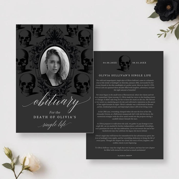 a funeral pamphlet with a photo of a woman