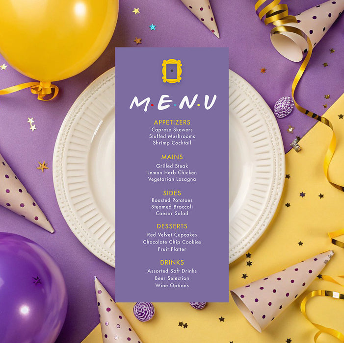 90s Sitcom Birthday Party Invitation Purple Door