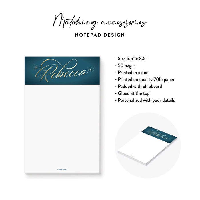 Teal Gold Corporate Anniversary Invitation Elegant Dinner Invite