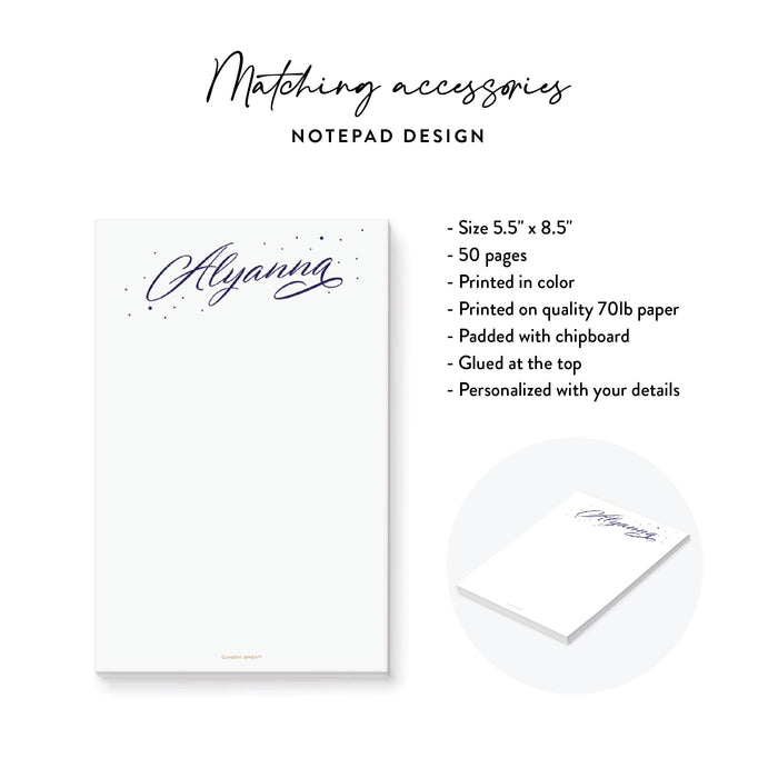 Elegant Prom Invitation in Navy Blue and Gold