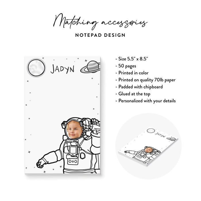 Space Adventure Birthday Party Invitation with Photo, Astronaut Birthday for Boys and Girls, Outer Space Party Invites