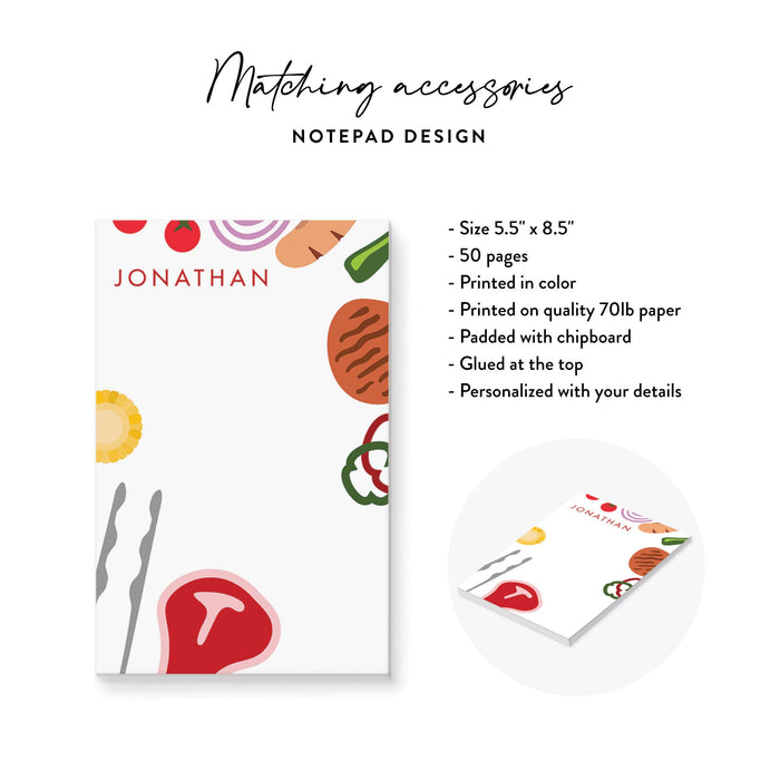 Personalized Barbecue Birthday Notepad