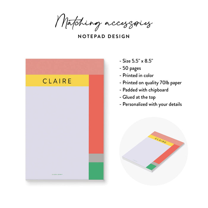 Personalized Colorful Geometric Notepad Gifts for Women