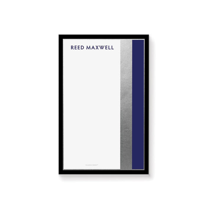 Black Blue and Silver Notepad, Personalized Notepad for the Office, Elegant Stationery Officepad, Professional Writing Paper