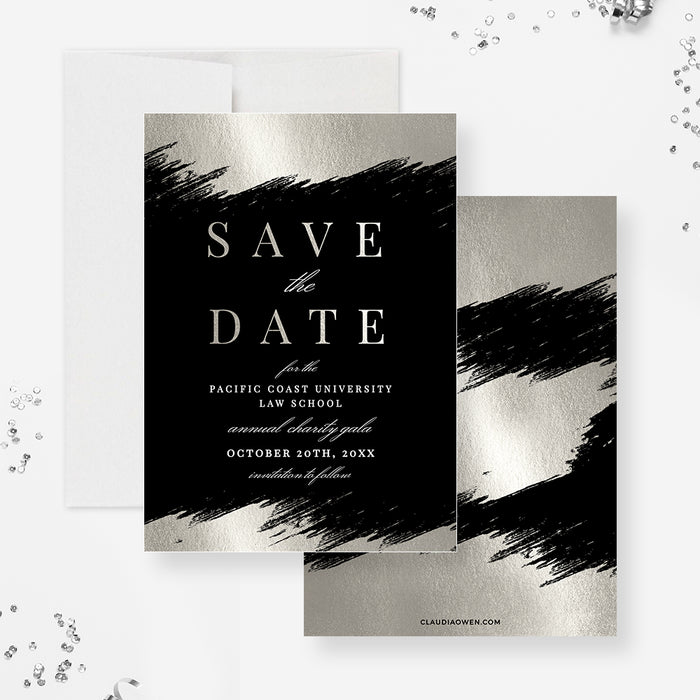 Mark Your Calendars for the Event of the Year, Classy Annual Charity Gala Night Party Save the Date Card Digital Template