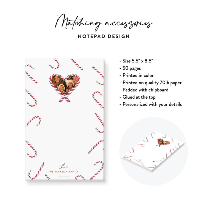 Holiday Party Photo Invitation Candy Cane Christmas