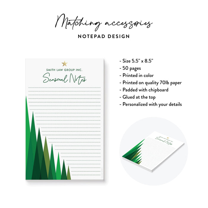 Corporate Holiday Party Invitation Modern Green Trees