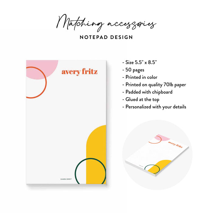 Colorful Geometric Personalized Notepad Gift