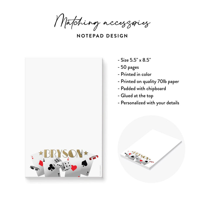 Casino Night Prom Invitation Black and Gold Casino Theme