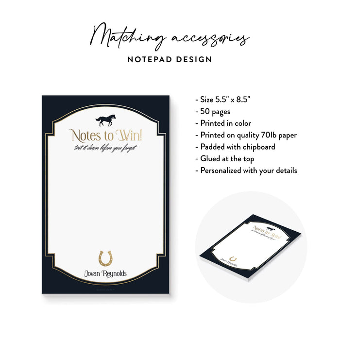 Personalized Kentucky Derby Party Invitation Navy Gold