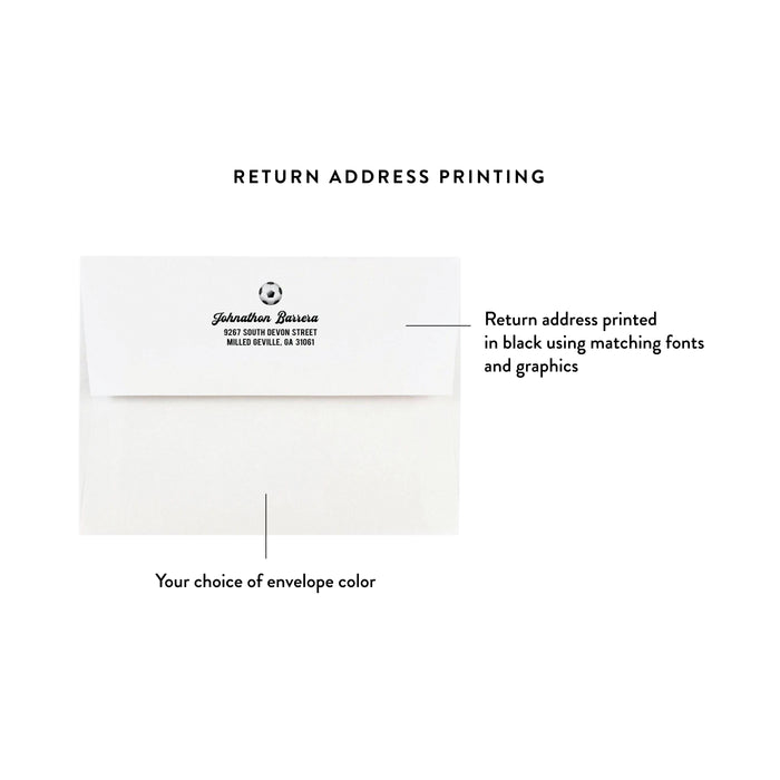 Soccer Birthday Party Invitation Kids Football Theme Invite