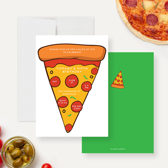 Pizza Party Invitation Editable Template, Slice of Fun Pizzeria Birthday Digital Download, Printable Kids Pizza Birthday Party Invites