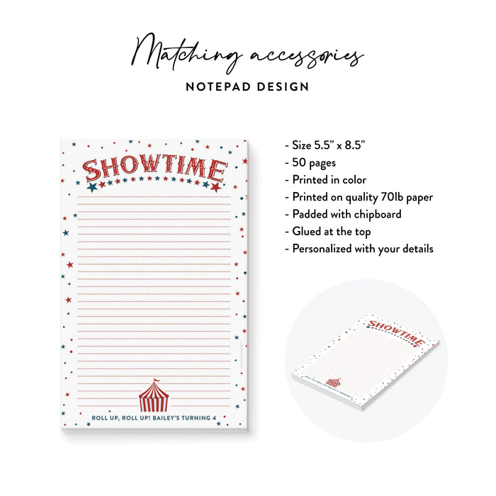 Vintage Circus Birthday Invitation for Kids Carnival Theme