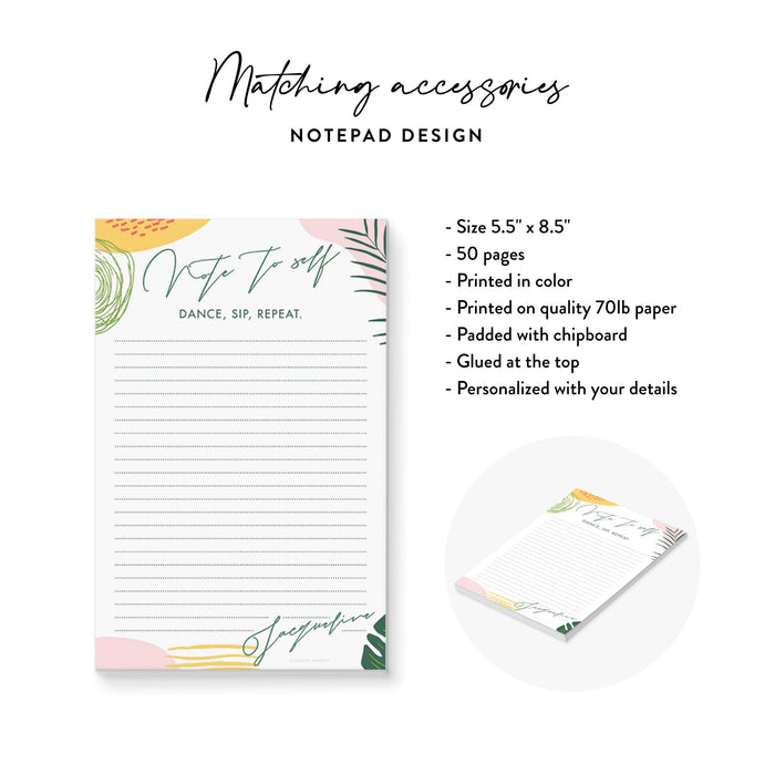 Bachelorette Party Invitation Tropical Botanical Design