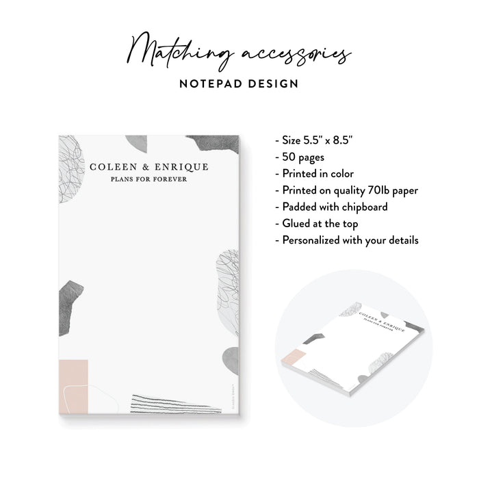 Modern Wedding Invitation Abstract Minimalist Art Invite