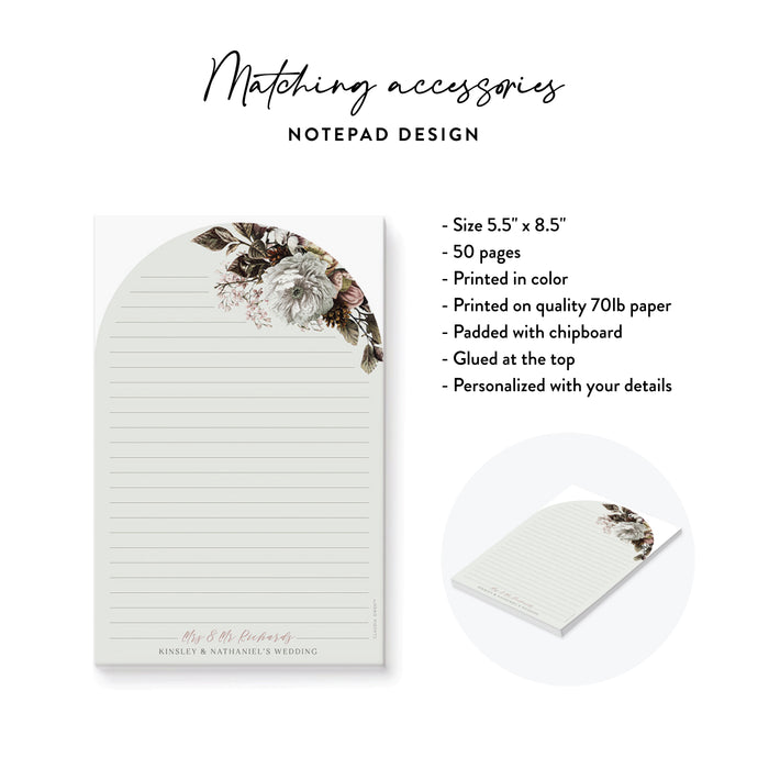 Vintage Floral Wedding Invitation Elegant Arch Design