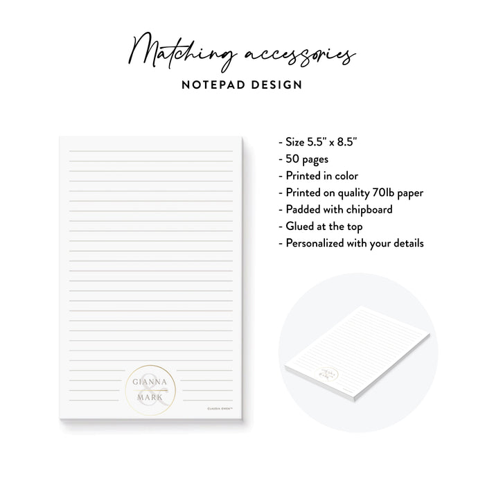 Elegant Modern Monogram Wedding Invitation