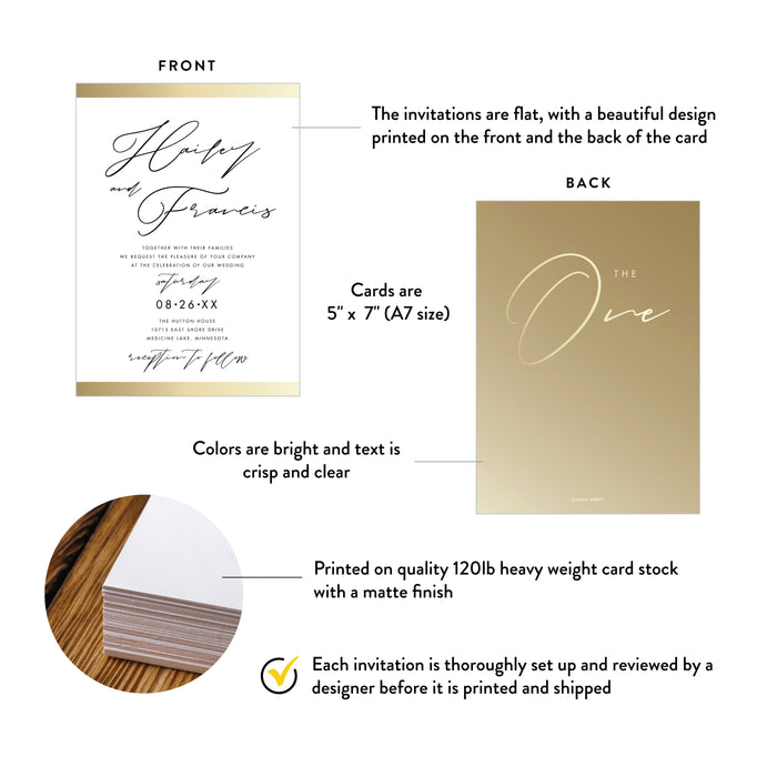 Elegant Script Wedding Invitation Card