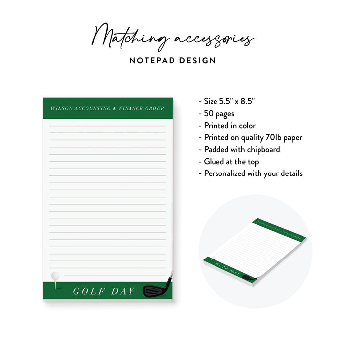 Personalized Golf Party Invitation Custom Sports Event Card