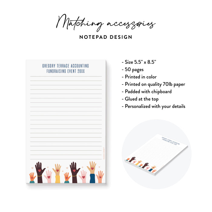 Charity Fundraiser Invitation Lend a Helping Hand Event Card