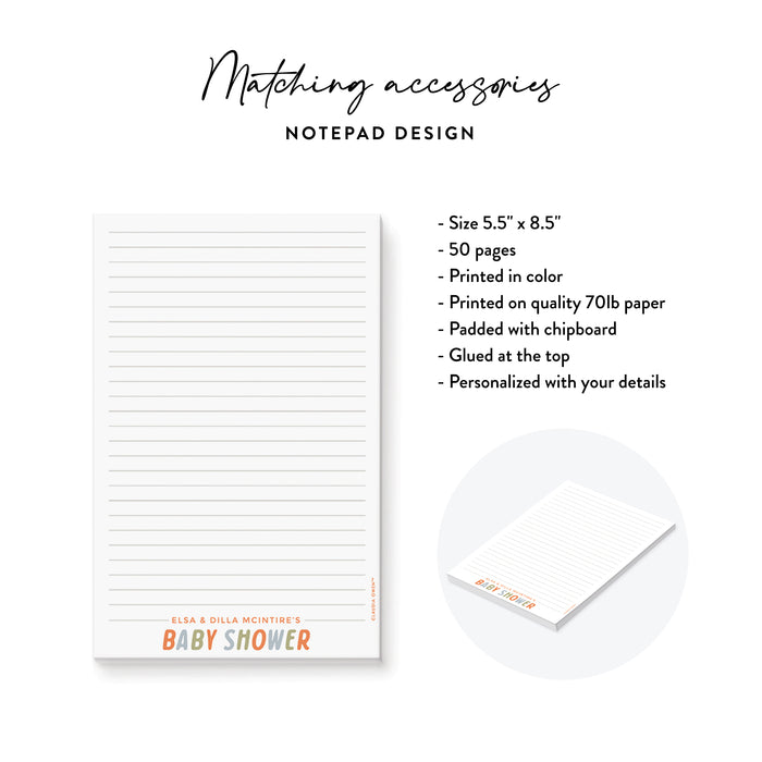 Modern Oh Baby Baby Shower Invitation Colorful Design