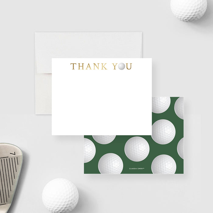 Golf Note Card for Men, Golf Masters Thank You Card, Custom Gift for Men, Golf Stationery, Thank You Card for Golf Tournament, Sports Note Card