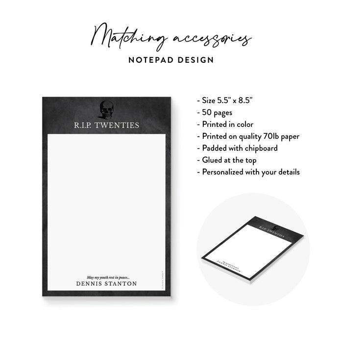 RIP Twenties Birthday Invitation Funny Funeral Theme Party Card