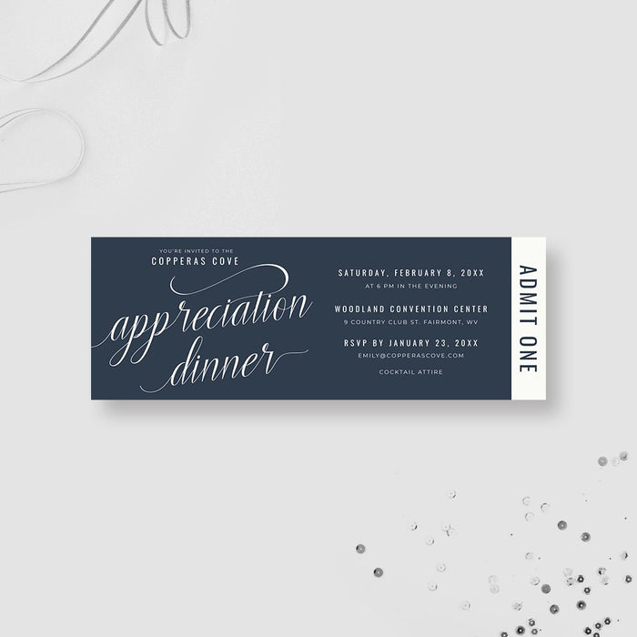 Appreciation Dinner Party Invitation, Business Event Invites, Company Party Invitations