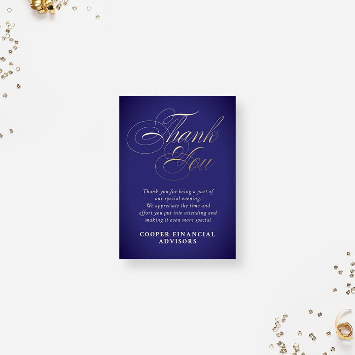 Annual Fundraising Gala Invitation in Gold and Royal Blue, A Night to Remember