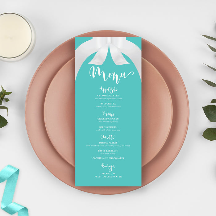 Celebrate the Bride-to-Be, Bridal Shower Invitation in Teal and White for the Happy Couple