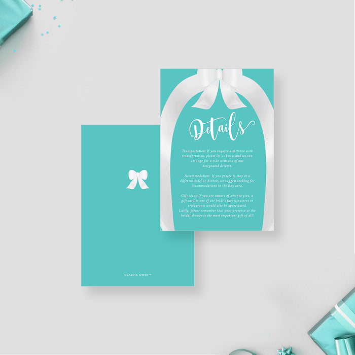 Celebrate the Bride-to-Be, Bridal Shower Invitation in Teal and White for the Happy Couple