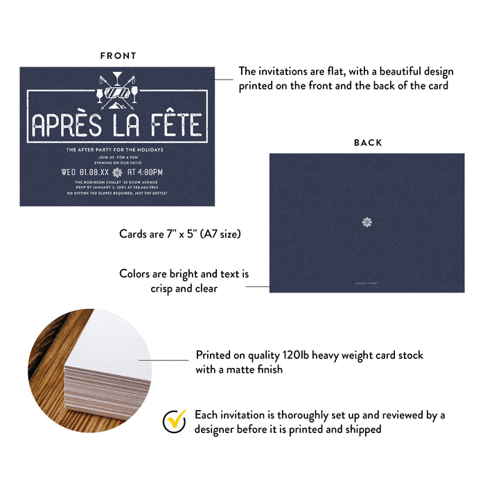 Après La Fête Invitation Card, Continue the Festivities with a Winter-Themed Post-Holiday Party