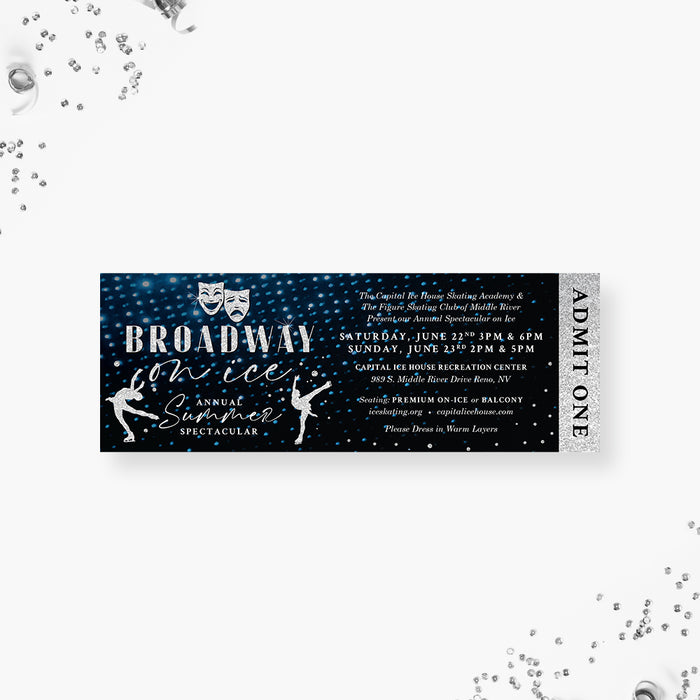 Experience the Magic of Broadway on Ice with Our Beautifully Designed Ticket Invitation