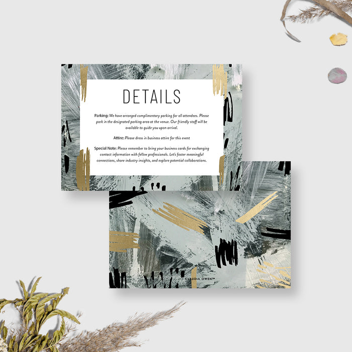 Annual Networking Event Party Invitation Cards with Abstract Flair, Artistic Business Dinner Invites