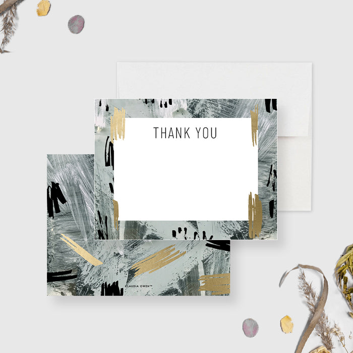 Classy Correspondence for Professional and Business Events, Abstract Art Note Cards for Galas and Formal Occasions, Birthday Thank You Cards