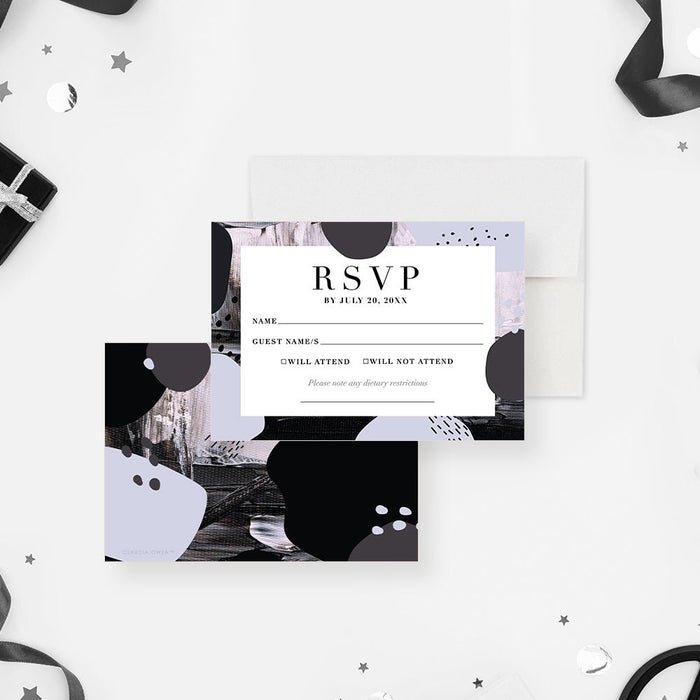 Award Ceremony Party Invitation with Modern Abstract Art, Custom Invites for Corporate Milestone Celebrations, Broker of The Year Awards Invitation