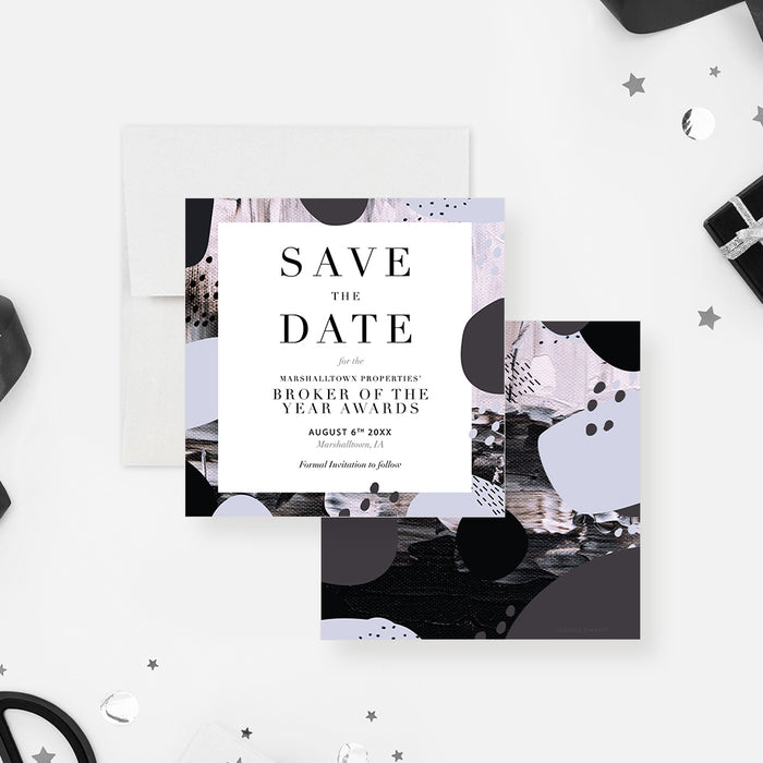 Save the Date Card for Award Ceremony, Personalized Announcement Card for Corporate Event, Mark Your Calendar for Broker of The Year Awards Party