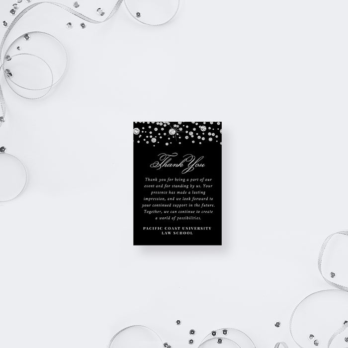 Black and Diamond Invitation Card for Gala Events, Elegant Corporate Party Invites, Anniversary Business Party Invitation
