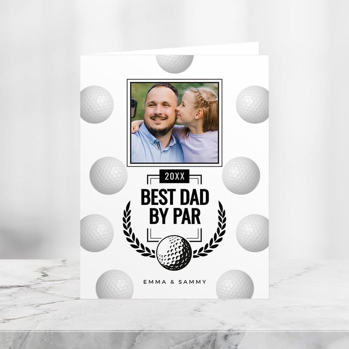 Best Dad By Par Fathers Day Printable Card, Cute Gift for Dad, Golf Card Gift for Men, Golfer Dad Gift Printable Greeting Card