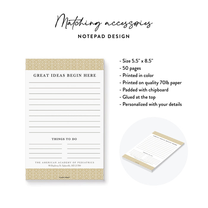 Formal Business Event Invitation Elegant Greek Key Design