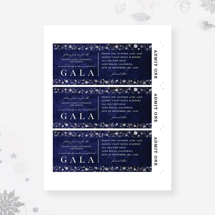 Winter Wonderland Gala Party Invitation Template, Sponsorship Form Digital Download, Event Program Template Bundle